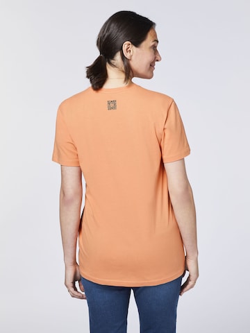 Detto Fatto Unisex T-Shirt ' mit QR-Code-Print ' in Orange