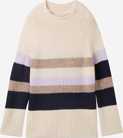 TOM TAILOR Pulover u boja pijeska / boja devine dlake (camel) / mornarsko plava / lila, Pregled proizvoda