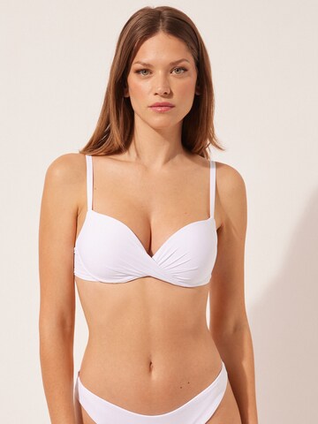 CALZEDONIA Push-up Bikinitop 'INDONESIA' in Weiß: Vorderseite