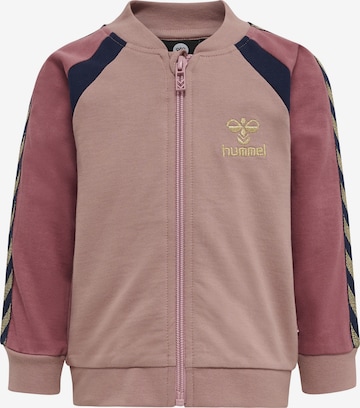 Veste de survêtement Hummel en rose : devant