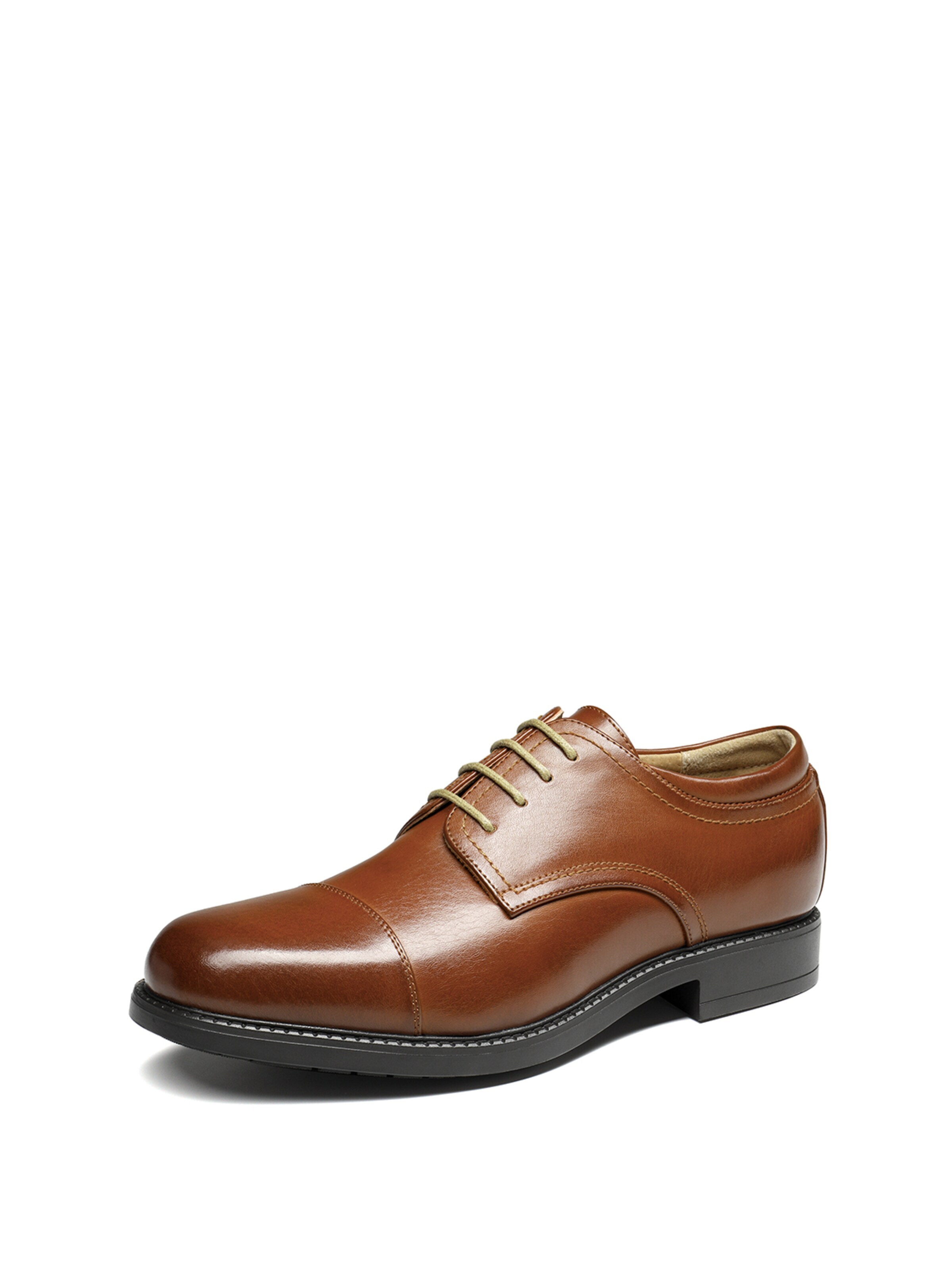 Bruno Marc Lace-Up Shoes in Brown: front