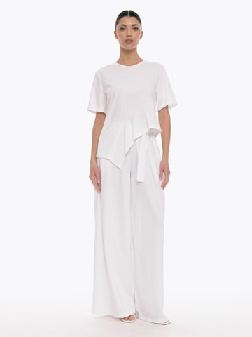 Wide Leg Pantalon 'Connect Me' 4TAILORS en blanc