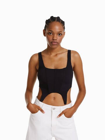 Bershka Top in Black: front