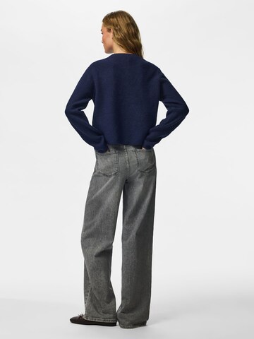 PIECES Knit Cardigan 'SILLY' in Blue