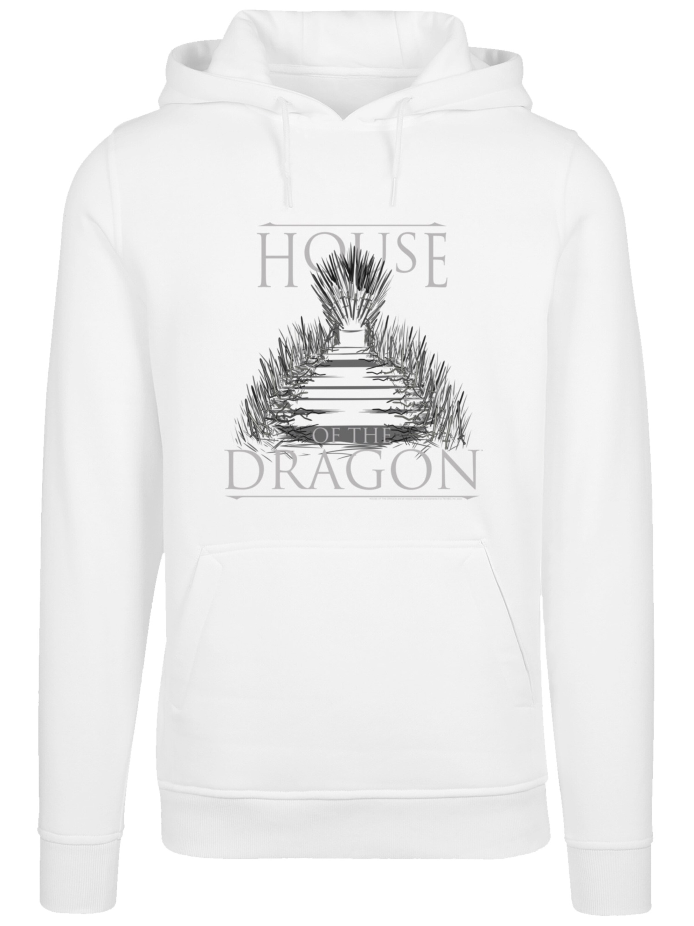 F4NT4STIC Sweatshirt 'House Of The Dragon Throne' in Wit: voorkant