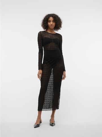 VERO MODA Knitted dress 'Malta' in Black: front