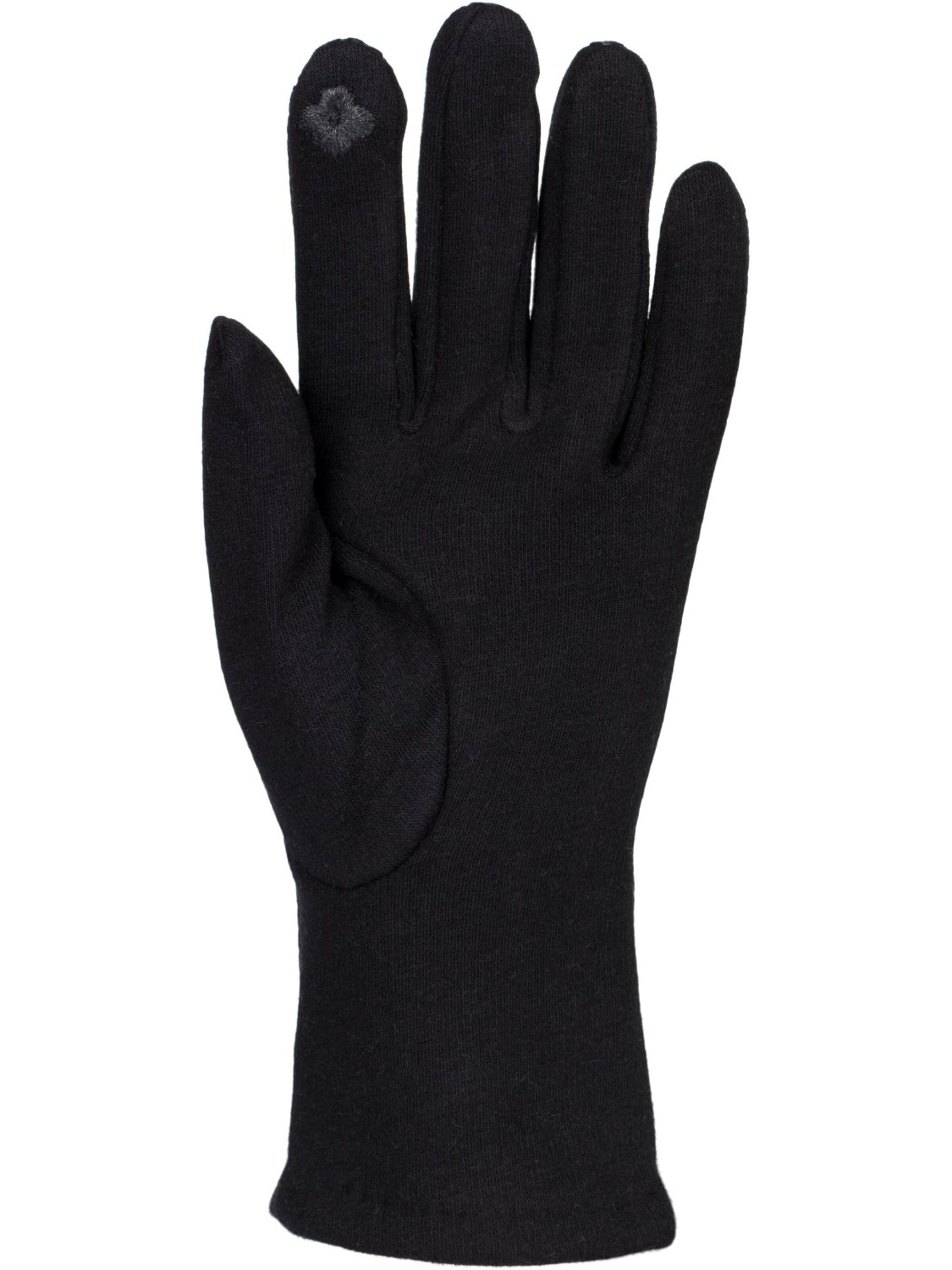 styleBREAKER Full finger gloves 'Touchscreen Handschuhe mit weichem Riffel Muster' in Black