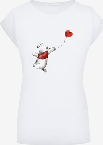 T-shirt 'Disney Winnie Puuh Ballon' F4NT4STIC en blanc : devant