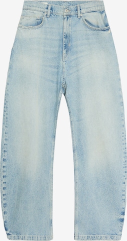 Barrel Jeans de la Bershka pe albastru: față