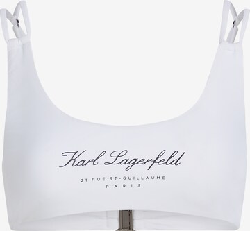 Karl Lagerfeld Bustier Bikinitopp 'Hotel' i hvit: forside