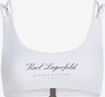 Karl Lagerfeld Õlapaelteta topp Bikiinitopp 'Hotel', värv valge: eest vaates