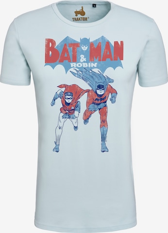 LOGOSHIRT Shirt 'Batman & Robin' in Blue: front