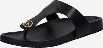 MICHAEL Michael Kors T-Bar Sandals 'LUCINDA' in Black: front