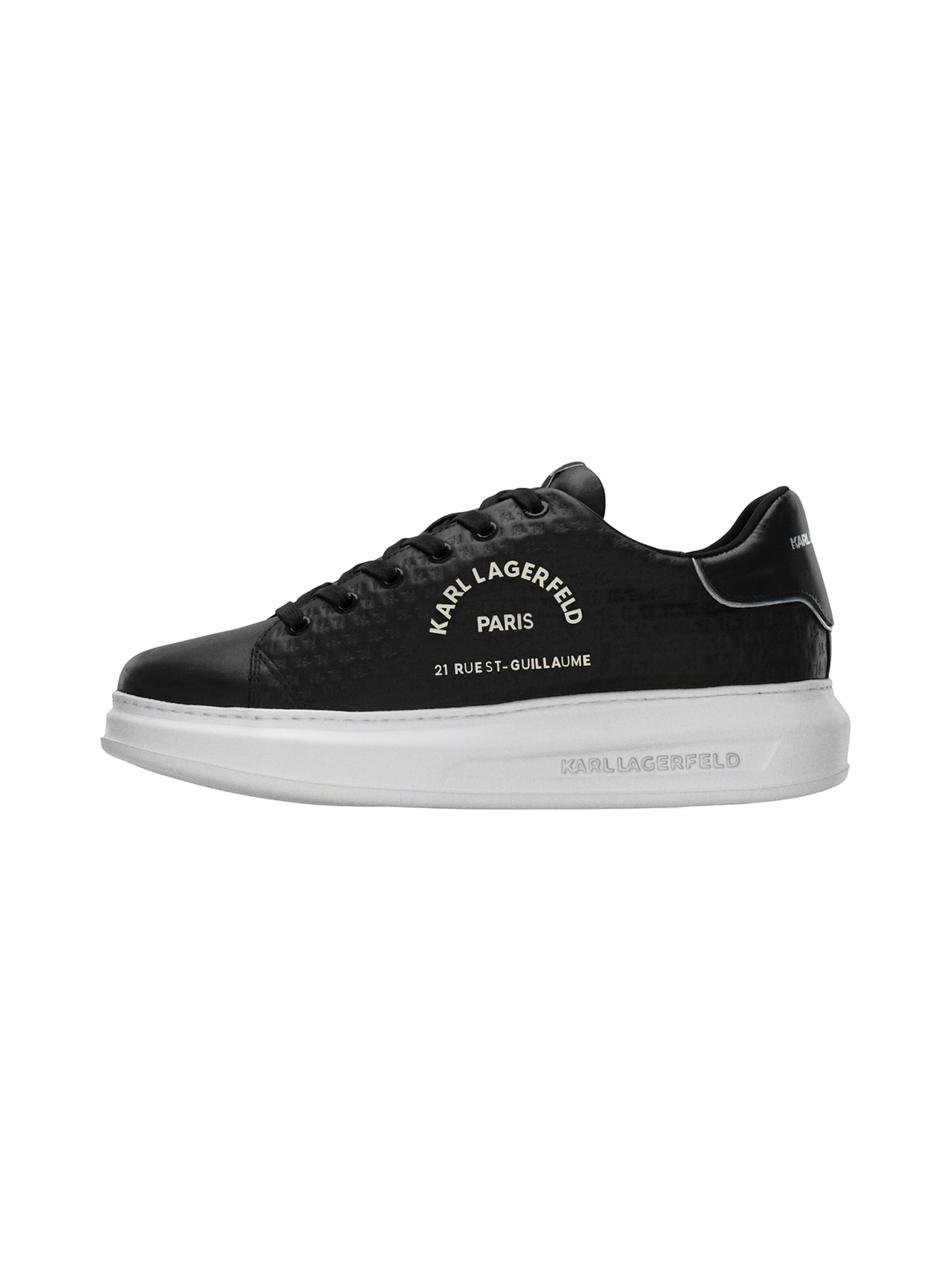 Sneaker low de la Karl Lagerfeld pe negru: față