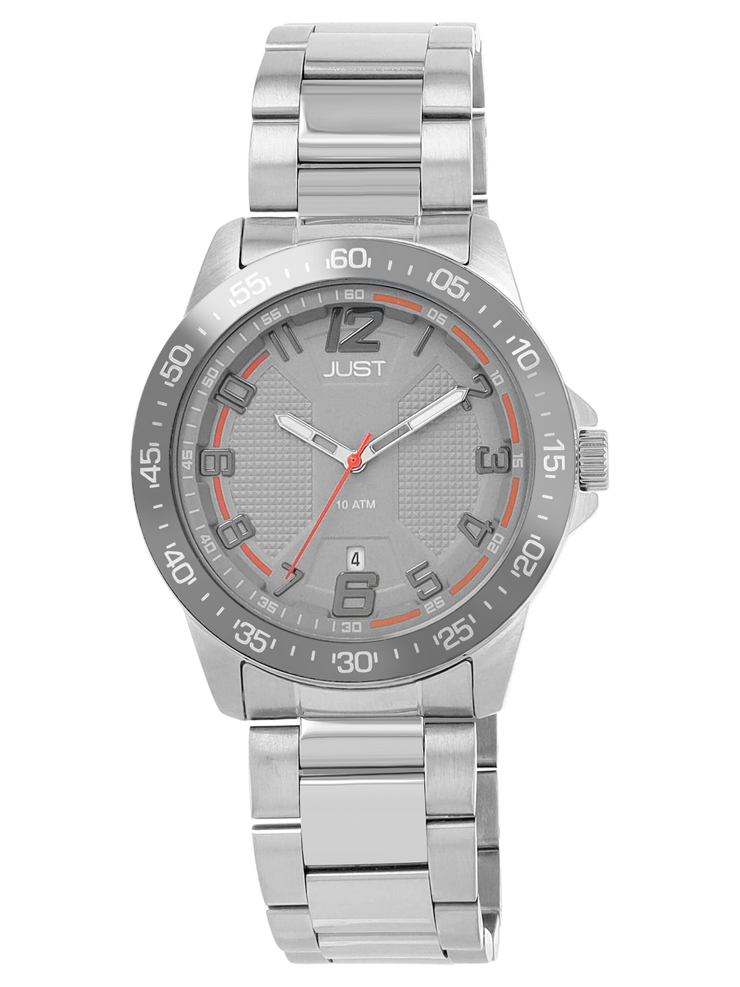 JUST Analog Watch 'Datumsanzeige' in Silver