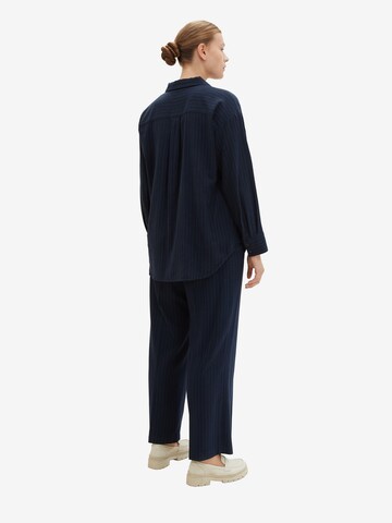 Wide Leg Pantalon à plis Tom Tailor Women + en bleu