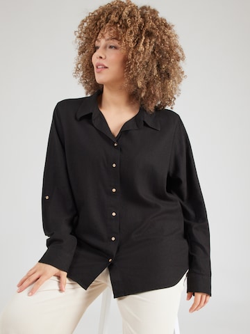 ONLY Carmakoma - Blusa 'CARGOA' en negro: frente