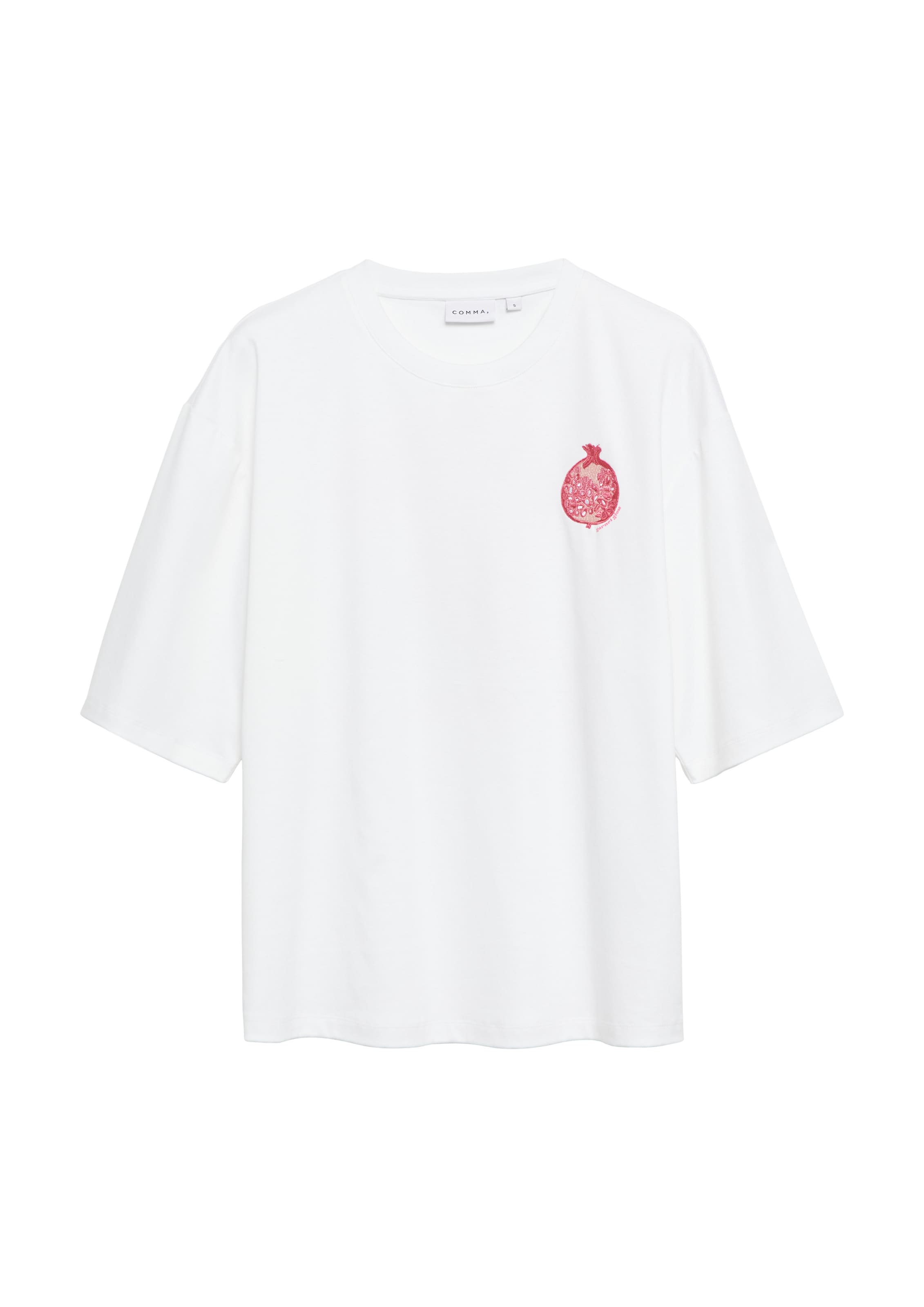 COMMA T-Shirt in Weiß: Vorderseite