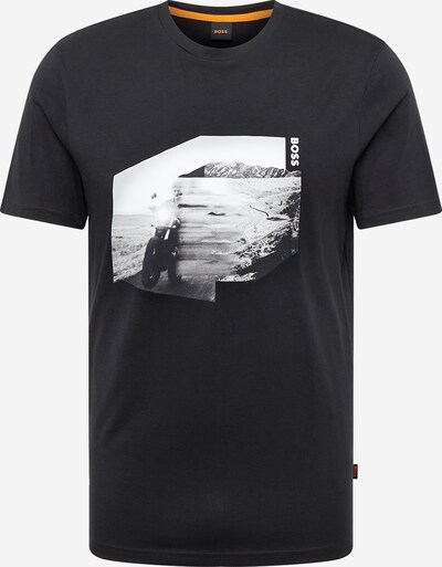 BOSS T-Shirt 'Teglow' in anthrazit / hellgrau / schwarz / weiß, Produktansicht