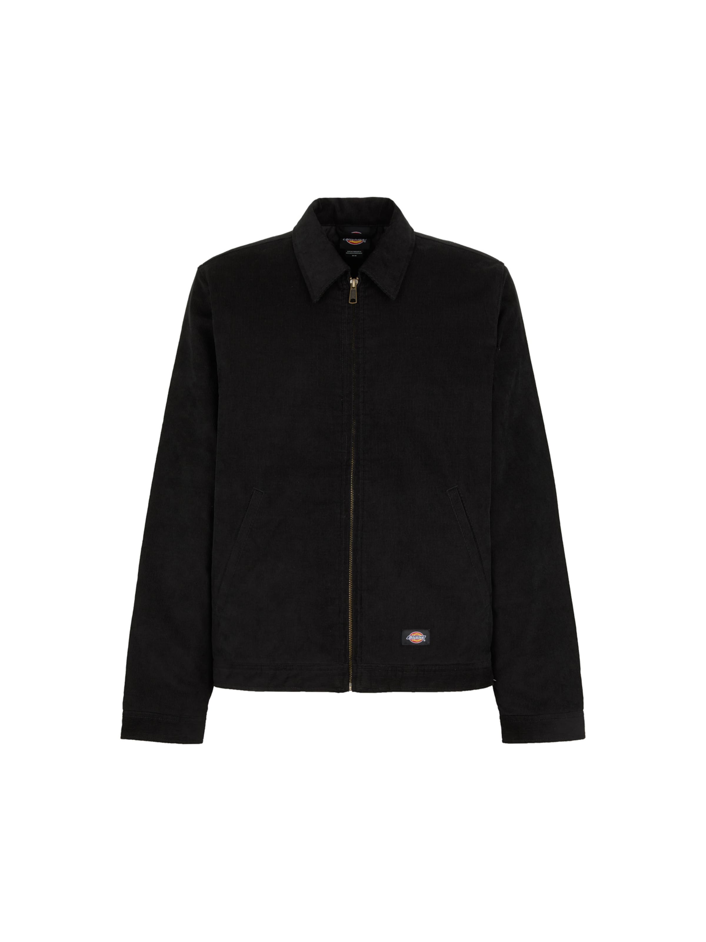 DICKIESPrijelazna jakna 'CORDUROY EISENHOWER' - crna boja: prednji dio