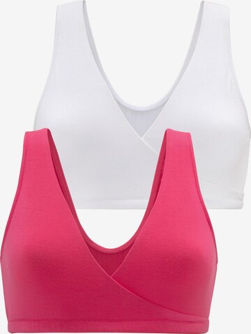 Triangle Soutien-gorge d’allaitement PETITE FLEUR en rose : devant