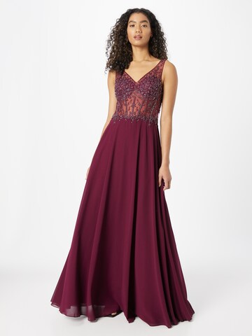 Laona Evening Dress in Red: front