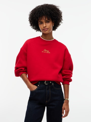 Felpa di TOMMY HILFIGER in rosso: frontale