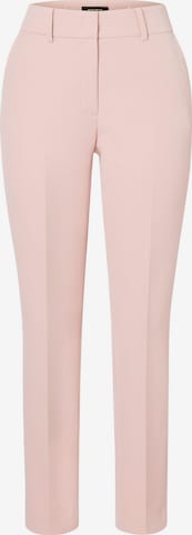 Coupe slim Pantalon à plis MORE & MORE en rose : devant