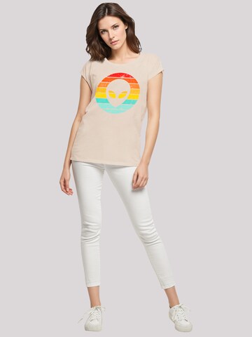 F4NT4STIC Shirt 'Alien Retro Sonnenuntergang' in Beige