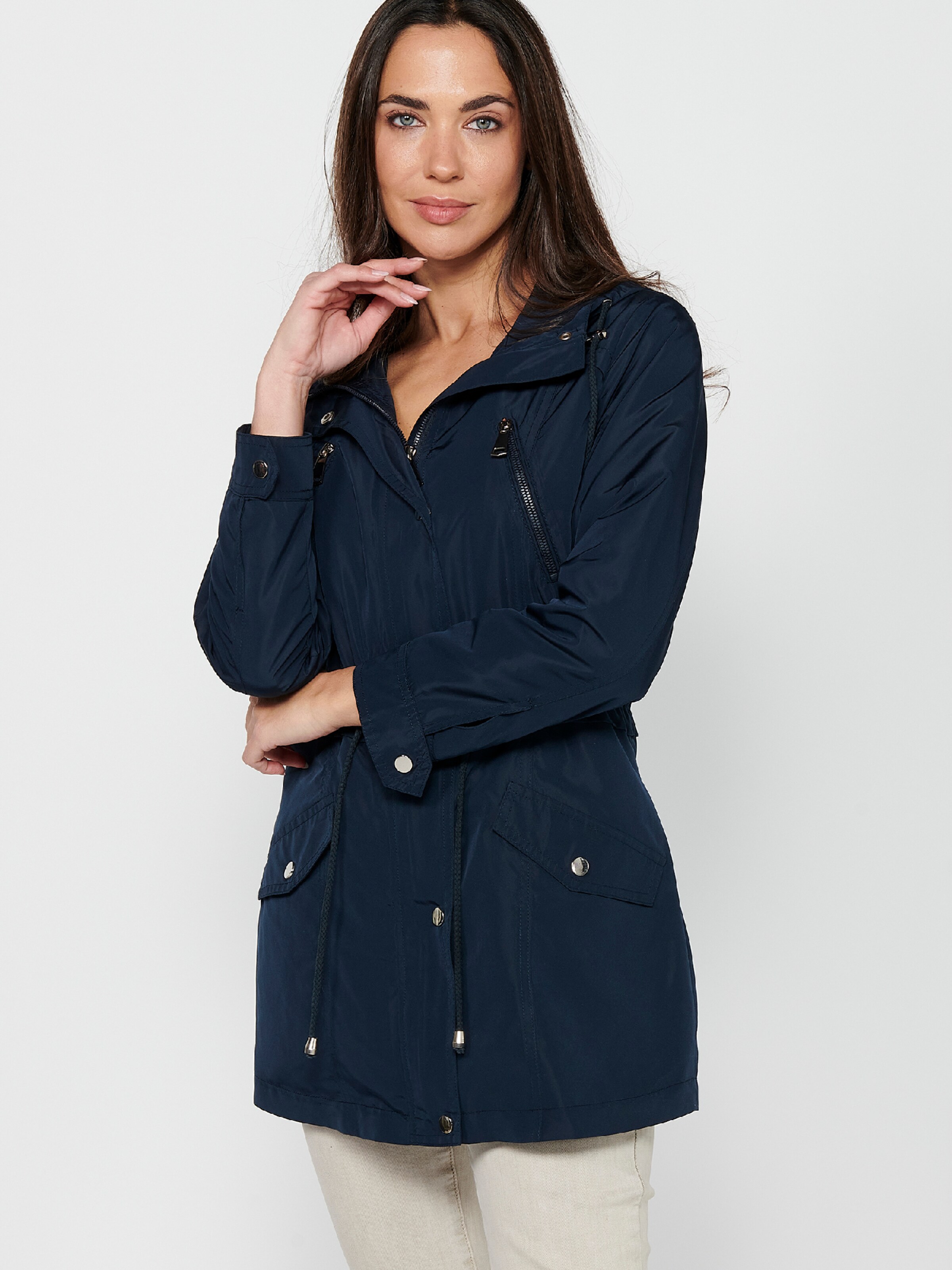 KOROSHI Prechodná parka - Modrá