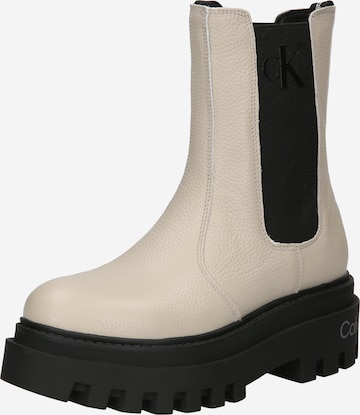 Calvin Klein Jeans Chelsea boots in Beige: voorkant