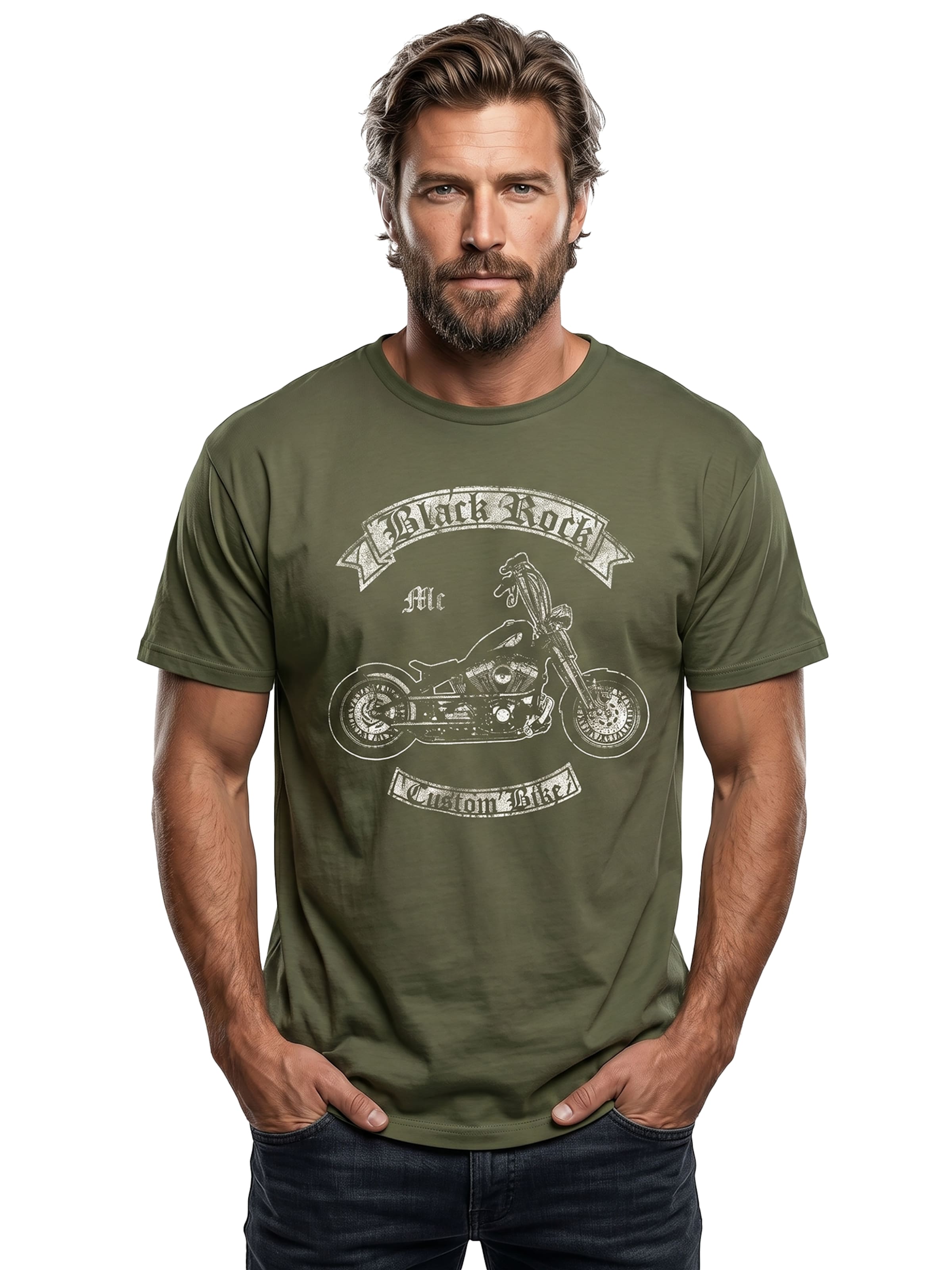 MAKAYA Shirt 'Black Rock'‌‌‌‌‌ in Grün