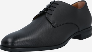 BOSS Casual - Zapatos con cordón 'Kensington' en negro: frente