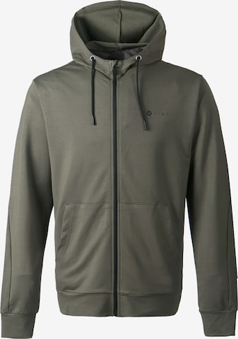 Virtus Athletic Zip-Up Hoodie 'Brent' in Green: front