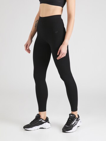 4F Skinny Workout Pants 'CAS' in Black: front