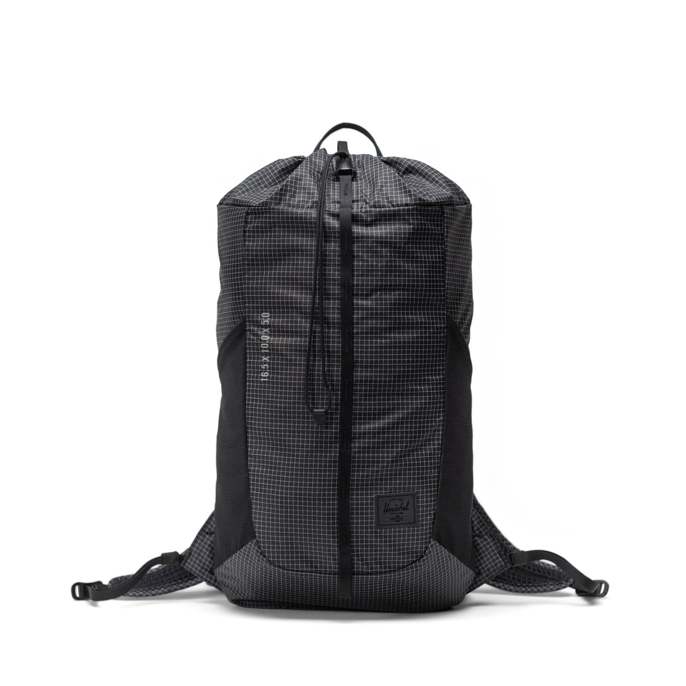 Herschel - Mochila 'Ultralight Cinch' en negro: frente