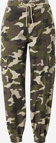 River Island Tapered Cargo Pants in Green: front