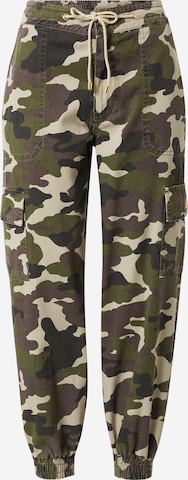 River Island Tapered Cargobroek in Groen: voorkant