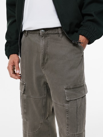 Pull&Bear Bootcut Cargo nadrágok - szürke