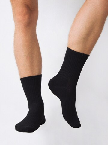 Calzino sportivo 'Tennis Socks 3-Pack' di Honest Basics in nero: frontale