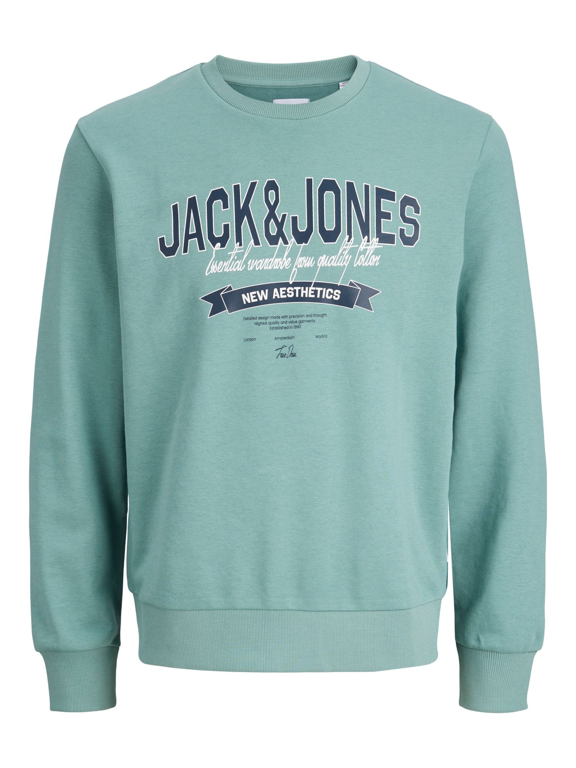 Sweat Jack & Jones Junior en bleu : devant