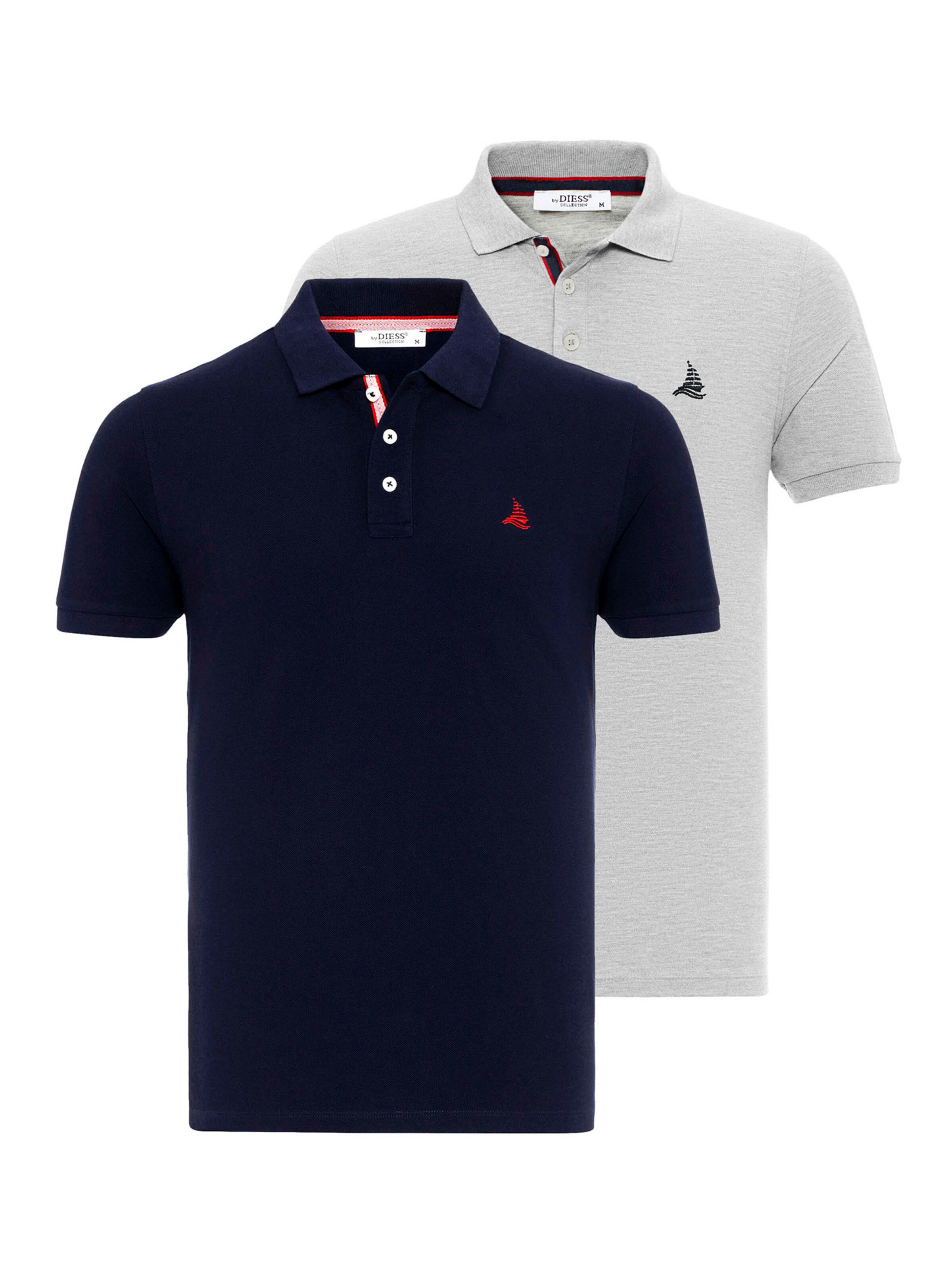 Tricou de la By Diess Collection pe albastru: față