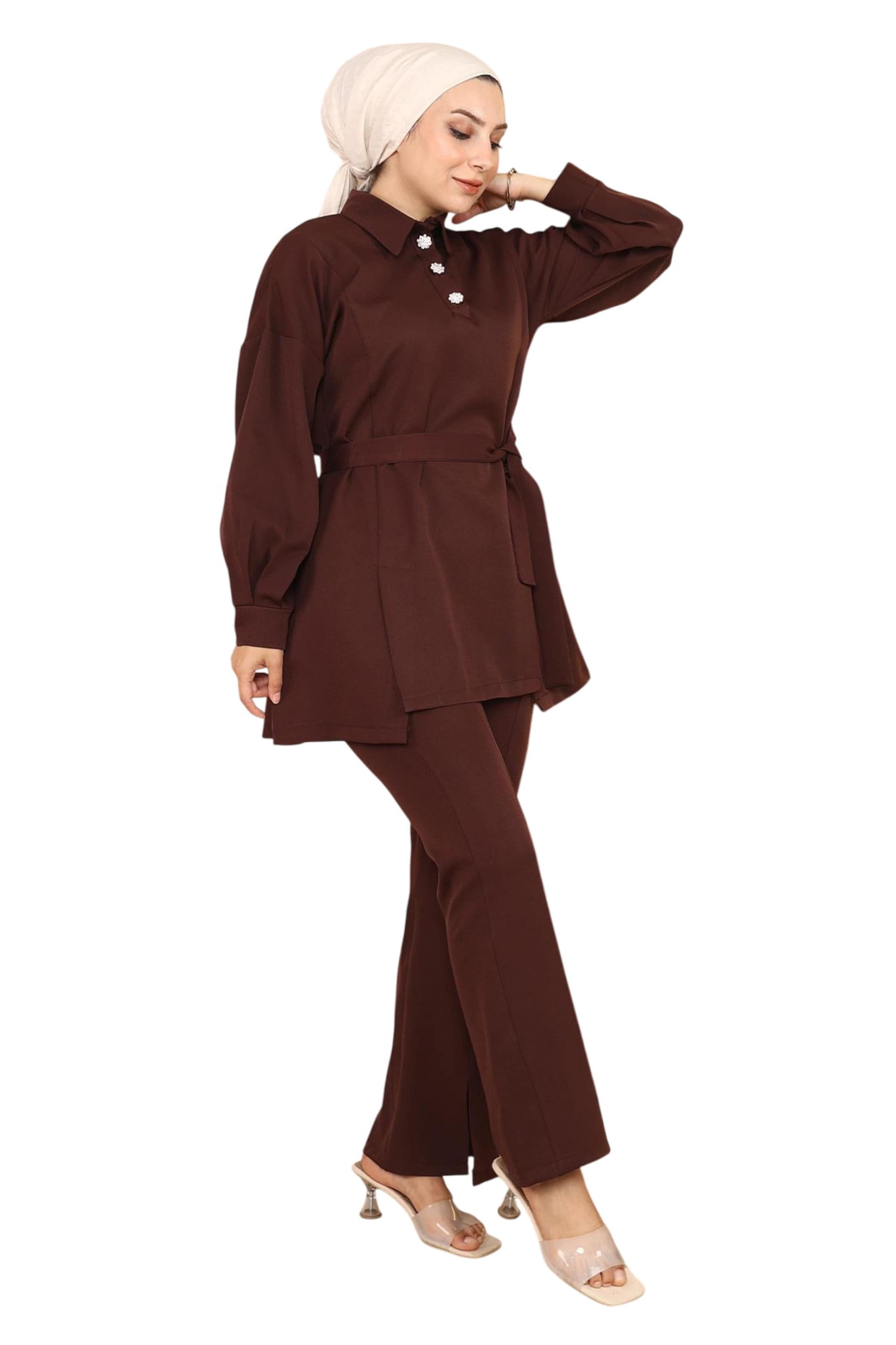 MODAMIHRAM Hosenanzug in Braun