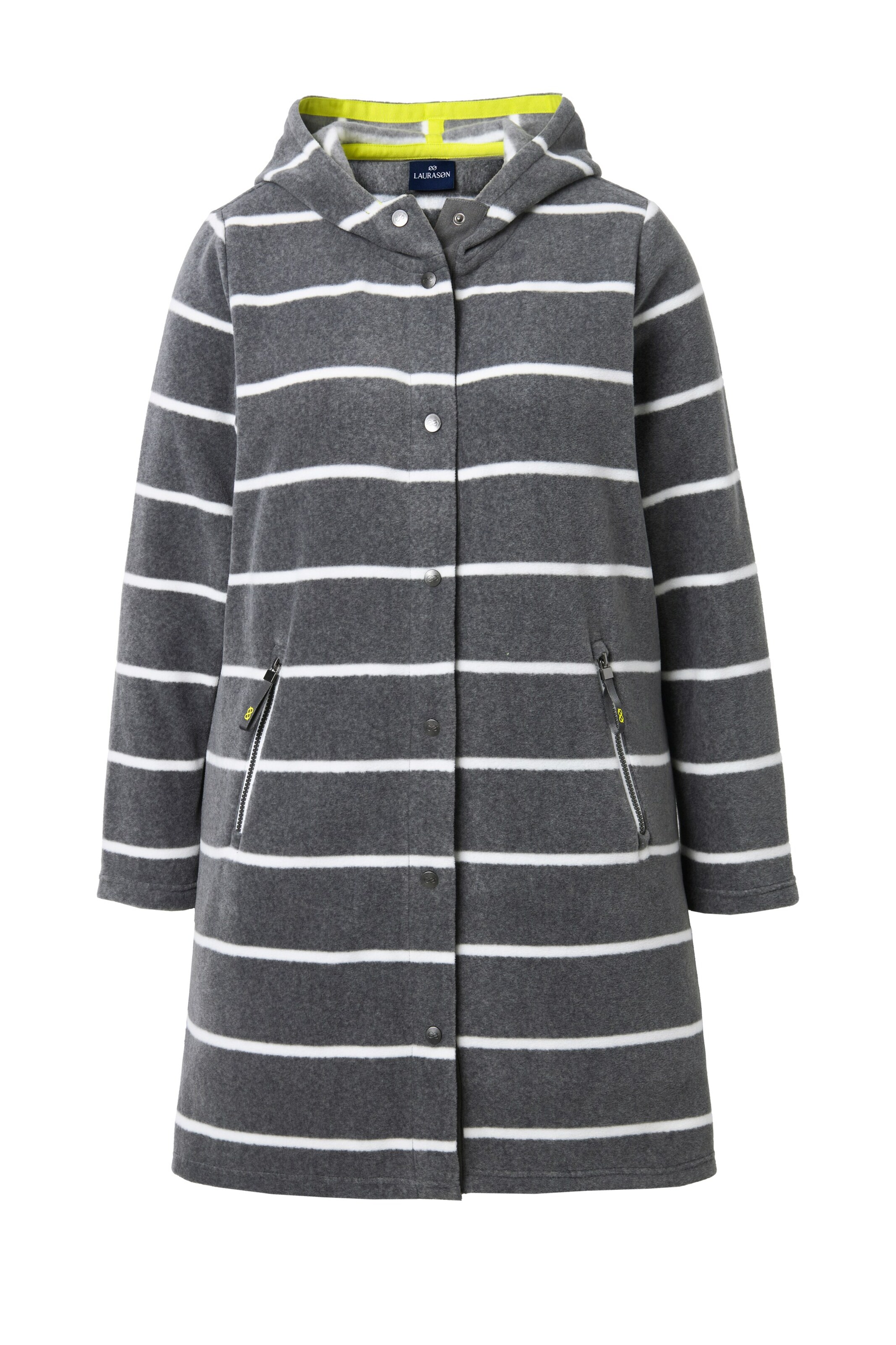 LAURASØN Fleecejacke in Grau: Vorderseite