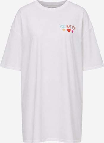 Worldclassca Oversizeshirt 'No Matter' in Weiß: Vorderseite