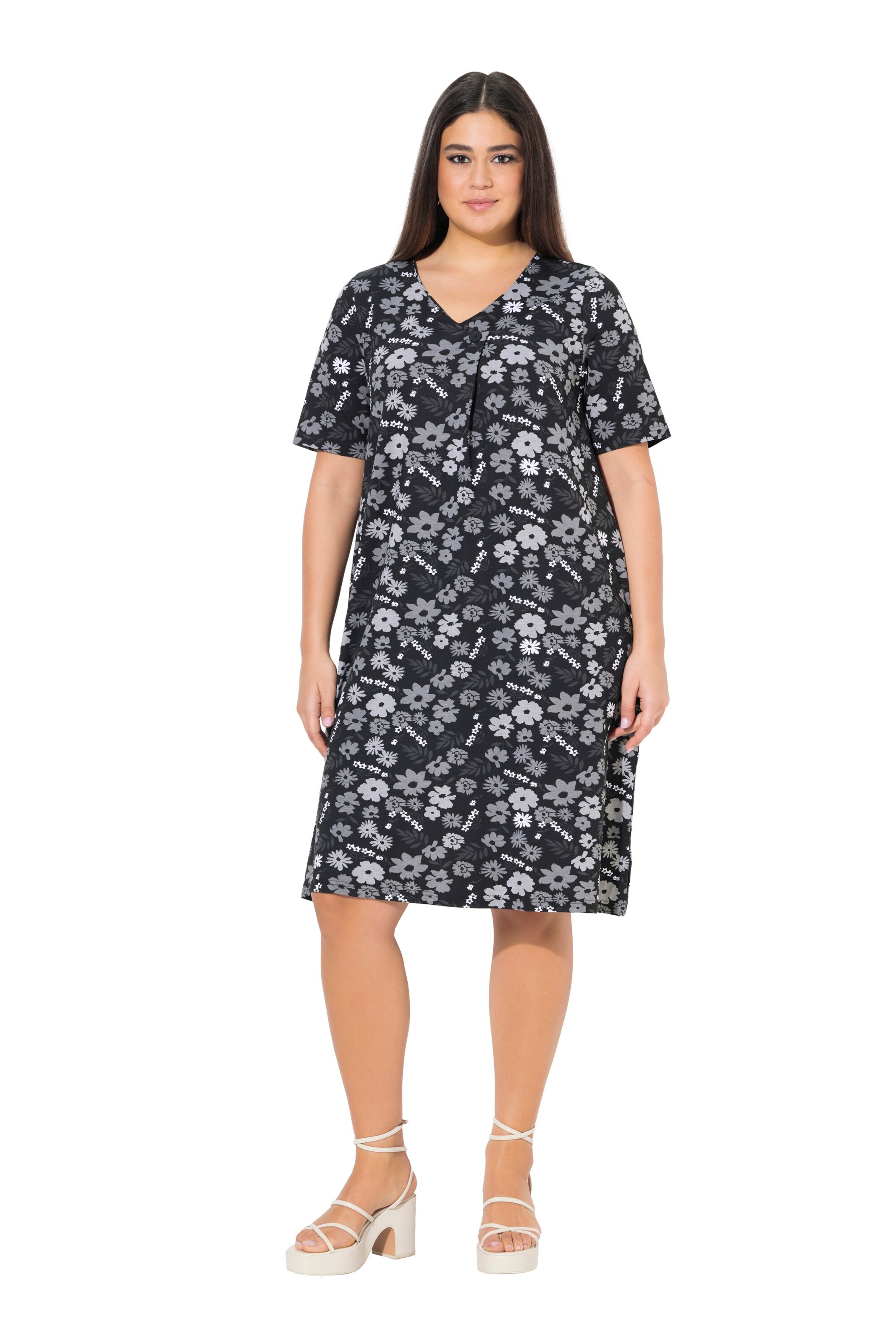 Ulla Popken Kleid in Schwarz: Vorderseite