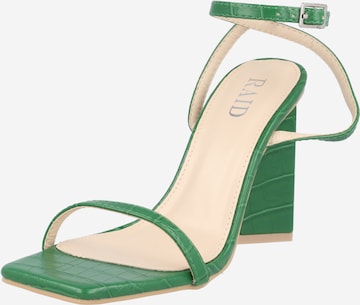 Raid Strap Sandals in Green: front