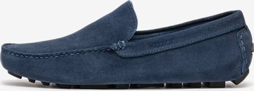 Kazar Moccasins in Blue: front