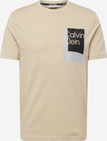 Calvin Klein Μπλουζάκι σε μπεζ: μπροστά
