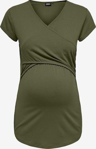 Only Maternity - Camiseta en verde: frente